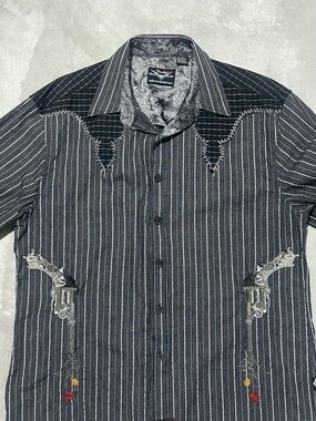 Fender Custom Shop Rock & Roll Religion Revolver Embroidered Shirt XL